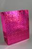 Pink Holographic Foil Gift Bag with Pink Corded Handles. Approx Size 21.5cm x 18cm x 7.5cm - view 1
