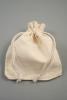 Natural 100% Cotton Drawstring Gift Bag with Natural Pull String. Approx 13cm x 10cm - view 1