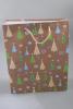 Brown Paper Gift Bag with Christmas Tree Design. Approx Size 32cm x 26cm x 10cm - view 1