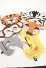 Childrens Wild Animals Felt Face Mask on Elastic. In Giraffe, Elephant, Monkey, Lion, Tiger and Zebra - view 1