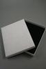 Cream Linen Effect Gift Box with Black Flocked Inner. Approx Size: 18cm x 14cm x 2.6cm. - view 2