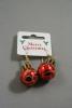 Pair of Glitter Christmas Bauble Drop Earrings. In 6 Colours.  Blue, Gold, Green, Purple, Red and Silver. - view 1