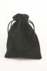 Black Colour Drawstring Cotton Rich Gift Bag 80% Cotton / 20% Polyester Mix. Approx 13cm x 10cm - view 1