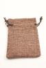 Walnut Jute Effect Drawstring Gift Bag. Approx 10cm x 7cm - view 2