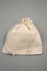 Natural 100% Cotton Drawstring Gift Bag with Natural Pull String. Approx 16cm x 14cm - view 1