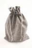 Charcoal Grey Jute Effect Drawstring Gift Bag. Approx 25cm x 18cm - view 1