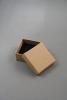 Natural Brown Kraft Paper Gift Box with Black Insert. Approx Size: 5cm x 5cm x 2.2cm. This Box has a Black Flocked Foam Pad Insert. - view 2