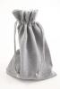 Grey Colour Drawstring Cotton Rich Gift Bag with Matching Drawstring. 80% Cotton / 20% Polyester Mix. Approx 20cm x 15cm - view 1