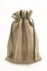 Olive Jute Effect Drawstring Gift Bag. Approx 25cm x 18cm - view 1